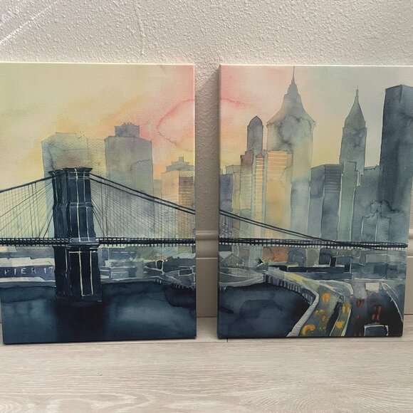 NYC Wall Paintings Set - Picture 2 of 5